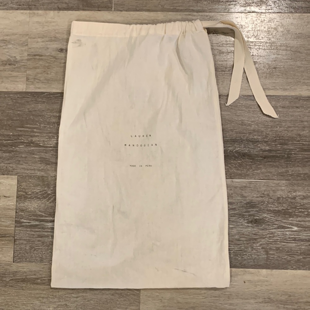 Lauren Manoogian drawstring dust bag